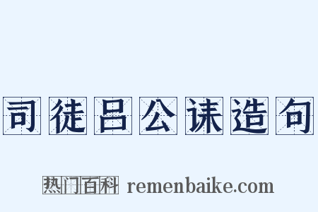 司徒吕公诔造句是什么意思的图片